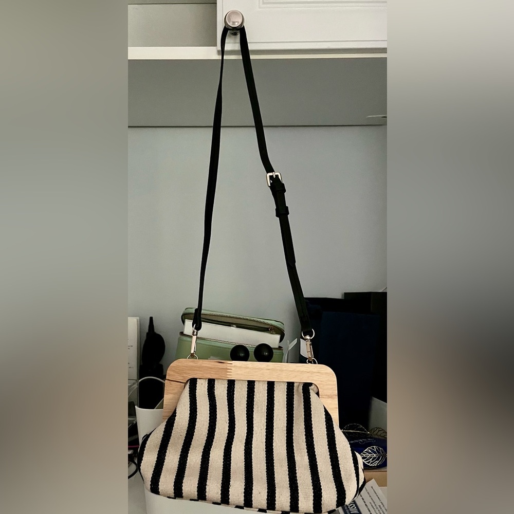 Crossbody Sicily canvas Shoulder Bag with Black Adjustable Strap